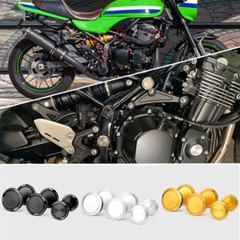 WOOGA Motorcycle Frame Hole Cover Cap Plug Decorative Frame Cap Compatible Models Kawasaki / Kawasaki Z900RS/Cafe Z 900RS Z-900-RS 2018 2019 2020 2021 2022 2023 2024 (Black)