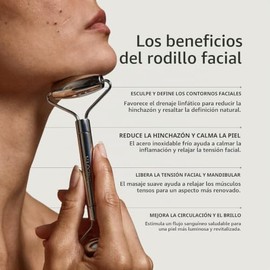 Rodillo Facial De Acero Inoxidable De Grado 304, Ideal Para Ojos, Papada, Mandíbula Y Cuello. Reduce La Hinchazón Y Mejora Las Arrugas. Masaje Antienv