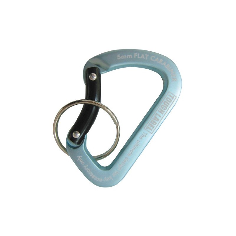 TOUGH LABEL VEX-115 Flat Carabiner 0.2 inch (5 mm), Light
