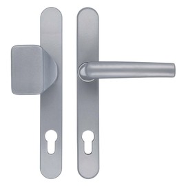 Premium Handle Set DHS 92 mm - Plate Width 32 mm, Colour: Silver F1, Handle Type: Handle Knob