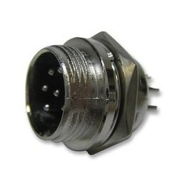 Plug, Multi-Pole, Panel, 6P, Circular Industrial & MIL Spec Plug Number x 1