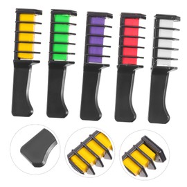 Healvian 5pcs Rainbow Hair Chalk Comb Quick Drying Temporary Hair Dye for Parties Cosplay and Events Washable Sticks for Creative