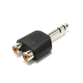 6.3mm Standard Plug-To RCA Converter Adapter 6.3mm Standard Plug-RCA Female x 2 Convert