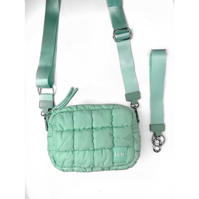 The Iris Accessory Puff Bag (#24231) - Crossbody Bag:_Mint Green