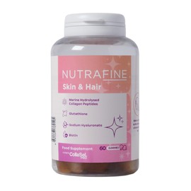 Nutrafine Skin & Hair Gummies - Collagen, Hyaluronic Acid, Glutathione & Biotin - 60 Gummies