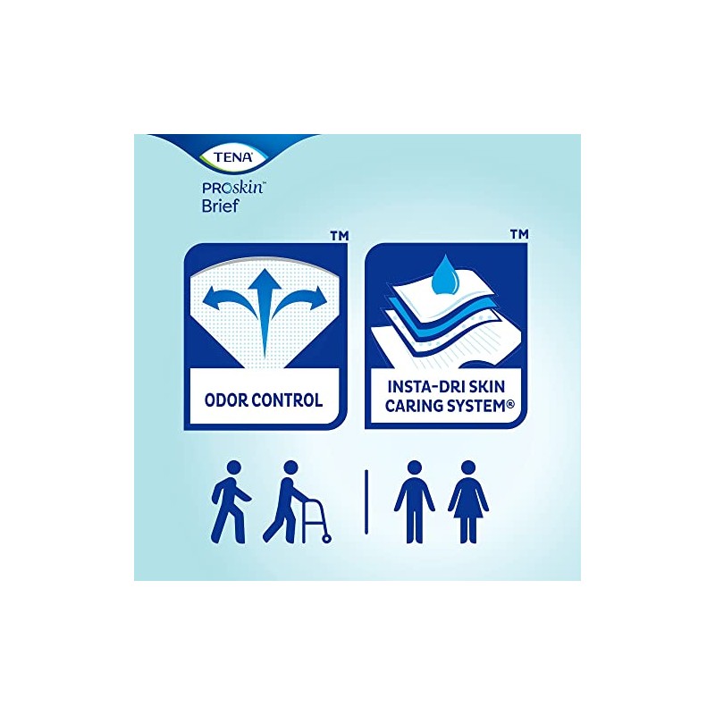 TENA Ultra Breathable Briefs, Incontinence, Disposable, Heavy Absorbency, XL, 15