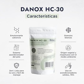 Hebbe - Danox HC-30, Emulsionante y Acondicionador Natural para Cosméticos, 250 g