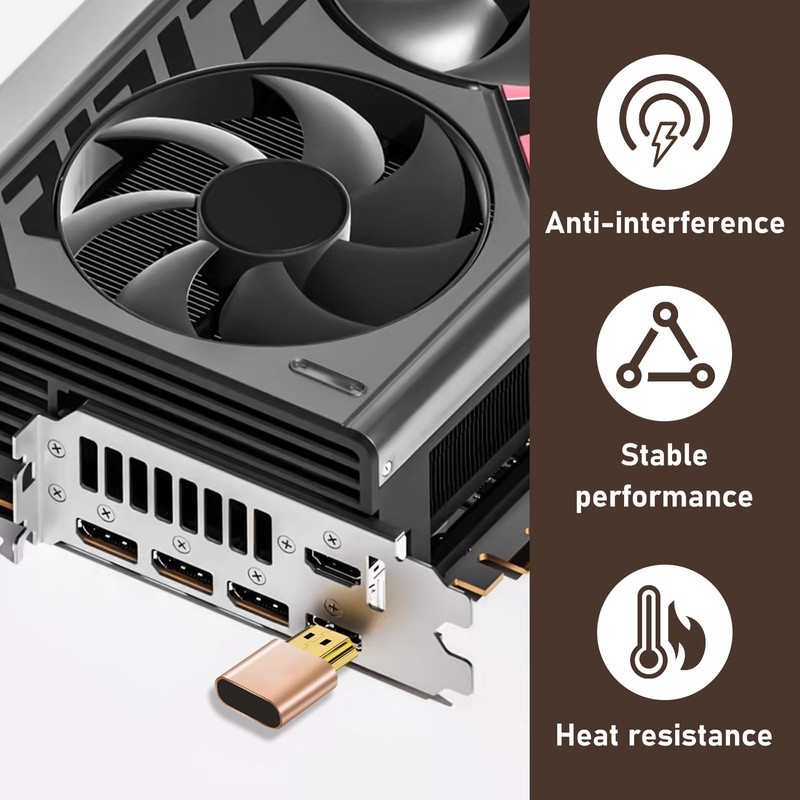2 PCS HDMI Dummy Plug, 4K@60Hz Display Emulator, Headless Virtual