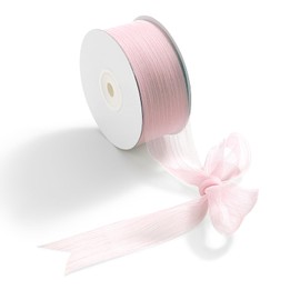 CHUQING Gift Ribbon Pink, Ribbon Wide Wedding Chiffon Ribbon Shiny Decorative Ribbon for Gift Wrapping Bows Hair Bows Bouquets