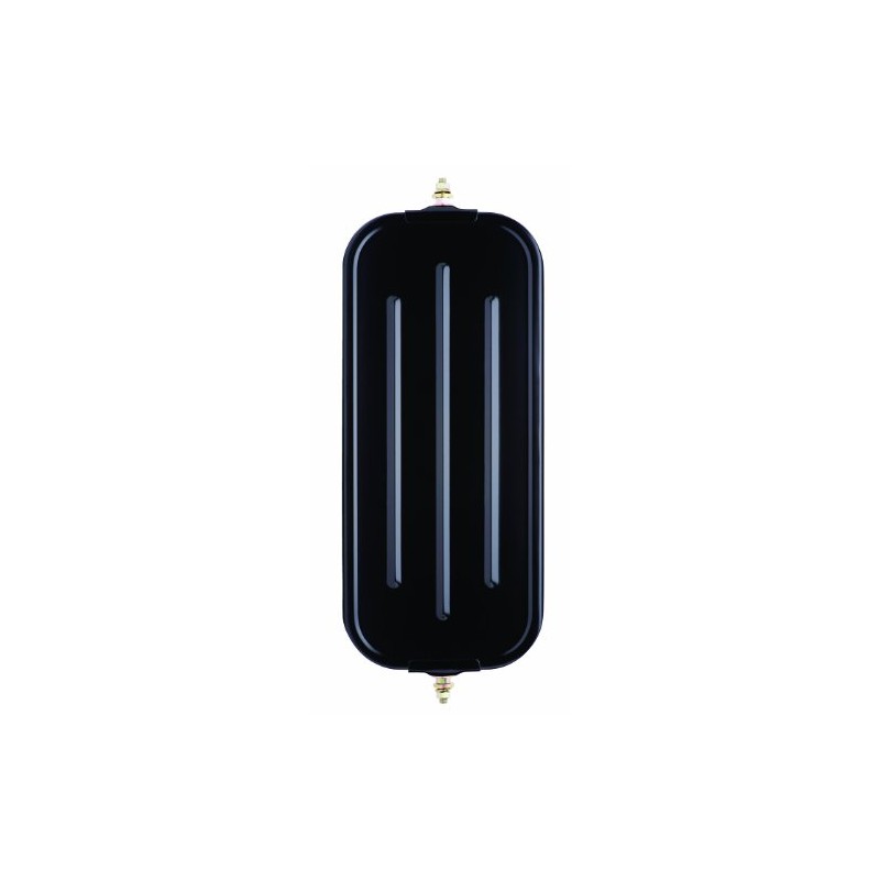 Fit System RH072B 7" x 16" Black West Coast Ribbed-Back