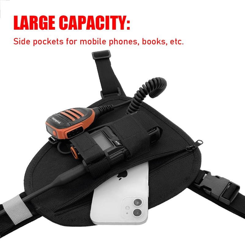 JoyRole Walky Talky Chest Harness Shoulder Radio Holster Chest Pack