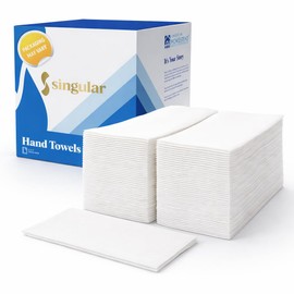 AH AMERICAN HOMESTEAD Disposable Napkins – Premium Guest Towel Napkins, Soft Linen-Feel Guest Towels for Bathroom, Disposable Hand Towels for Kitchen & Entertaining, White 12 x 17 (200 Count-Quilted)