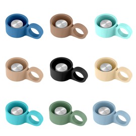 purifyou Replacement Cap for 40, 32, 22, 12 oz Glass Water Bottle with Time & Volume Markings, Non-Slip Silicone Sleeve, Stainless Steel Lid Insert, Sports Bottle for Water, Juice (ChinesePorcelain)