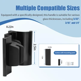 MEKILYN RV Shower Door Handle for Tri-Slide Door with Bumper and No T Bar