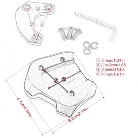 XIDAODIT Motorcycle CNC Foot Side Stand Pad Plate Kickstand Enlarger Support Extension for CMX500 Rebel CMX 500 300 Rebel500 2017-After (Black)