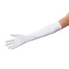 Matte Satin Over Elbow Gloves, White