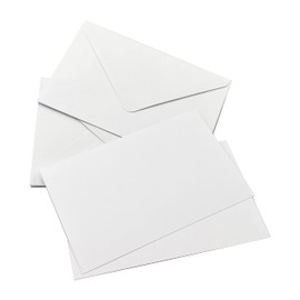ARKRAFT Cards & Envelopes 11 x 7 Card Sleeves Set of 100, 50 Envelopes + 50 Cards (100, White)