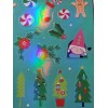 Unbranded 2 sheets - Holographic Holiday Wreaths, Candy, and Christmas