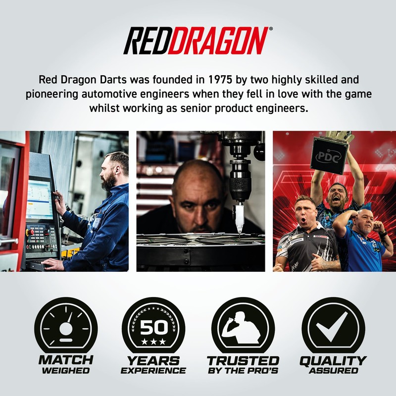 RED DRAGON Featherlite 15g Soft Tip with Dart Flights and