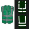 Dazonity High Visibility Mesh Safety Vest with Multi Pockets and