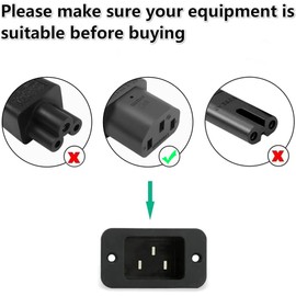 GELRHONR 1.5 m 3-pin IEC cable, 90 degree CEE 7/7 to IEC C13, power cable with earthing contact angled to IEC socket C13 angled (left angle C13)