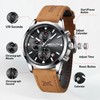 MEGALITH Men's Watch Stainless Steel Chronograph Watch Men's Waterproof Large