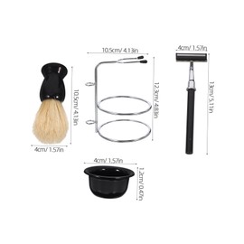 COLLBATH Men's Shaving Tools Razor Set Brush Bowl Durable Shaving Brush Kit for Daily Use