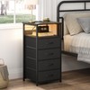Fixwal Dressers for Bedroom Night Stand with Charging Station, Tall