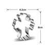 Aeyistry 3 Pcs Different Shapes Stainless Steel Cross Cookie Cutter,Easter