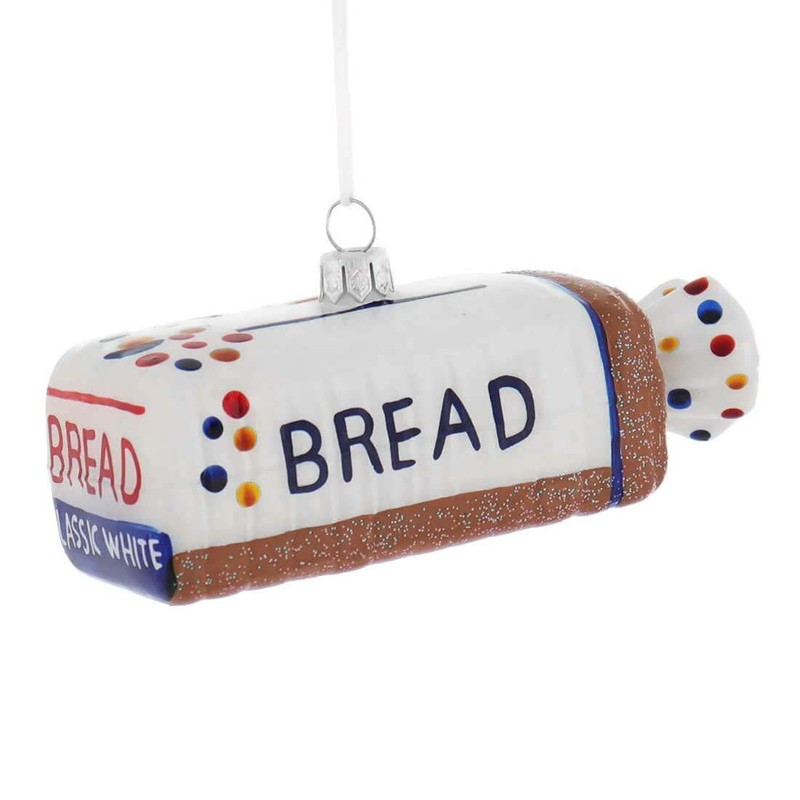 Cody Foster Loaf of White Bread Glass Ornament 4 3/8