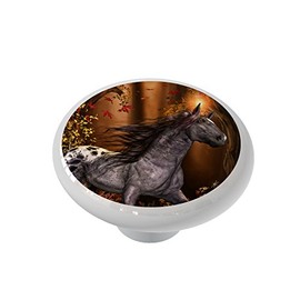 Autumn Fantasy Horse Ceramic Drawer Knob