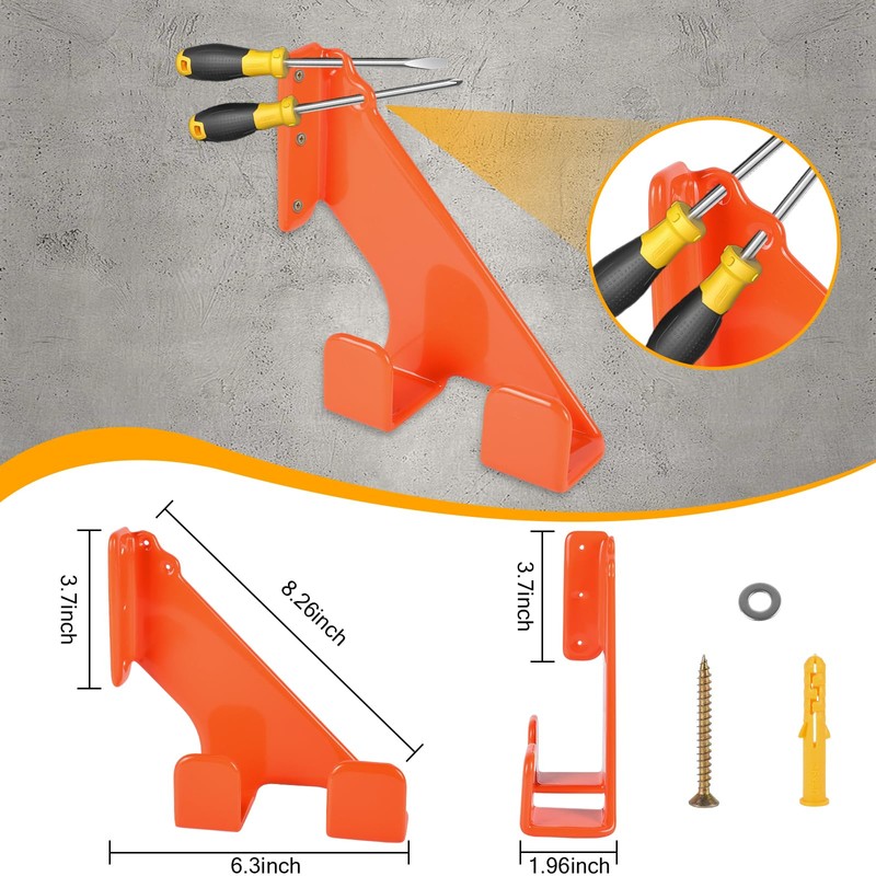 Funnytek Chainsaw Hanger, Heavy Duty Chainsaw Holder Wall Mount Hanging