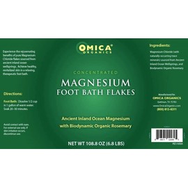 Magnesium Foot Bath Flakes with Biodynamic Organic Rosemary (6.8 lb)