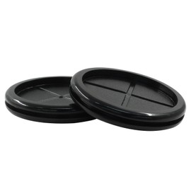 Dijedev 2-1/8 inch ID x 2-1/2 inch Drill Hole Dia Rubber Grommets for Wiring, 6Pcs Double Sided Rubber Plugs for Holes Firewall Grommet Automotive, Wire Cable Protection for Metal Electric Box, Black