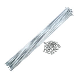 TUCKBOLD Bicycle Spokes Bike Wheel Spokes Silver Tone Nipple 1 Set 14G 267mm Length Carbon Steel Galvanized