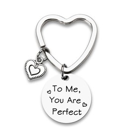 ShiQiao Spl Girlfriend Birthday Gifts from Boyfriend Anniversary Christmas Gifts for Wife Husband You Are Perfect Keyring for Couples I Love You Keychain for Her Him