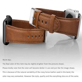 Blueshaweu Compatible with CMF Watch Pro 2 Band, Crazy Leather Replacement Smartwatch Strap Wristband Compatible for CMF Watch Pro, Watch Pro 2 Smartwatch (Brown)