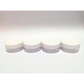 B.H.Industry 8g Pack of 48pcs Empty Acrylic Jars, Transparent Cosmetic Containers with Leakproof Lids for Lip Balms, Body Butters, Eyeshadow