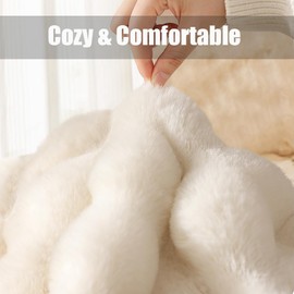 Jyswx Washable Plush Dog Bed Mat – Soft and Fluffy Crate Mattress with Anti-Slip Bottom, Perfect for Small to Large Dogs, (Orange, 50x70CM)