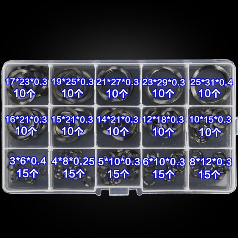 Comphic 3-25mm Wave Spring Washers Assortment Kit 65Mn Manganese Spring