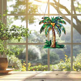 Palm Tree Christmas Ornaments - Acrylic Decor for Tree - Gifts for Palm Lovers