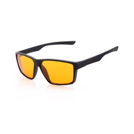 VUEECLAT Gafas antiluz azul – 98% bloque HD cómodas, protección del ordenador, alivio de la tensión del ojo anti-reflexión, mejora el sueño, Negro, 59 * 44mm