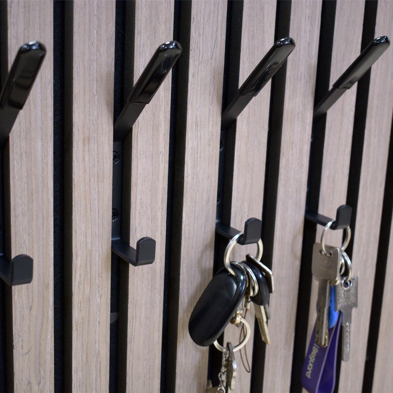 Lavedas 4 Acoustic Panels Accessories Black Wardrobe Hooks Acoustic Panel