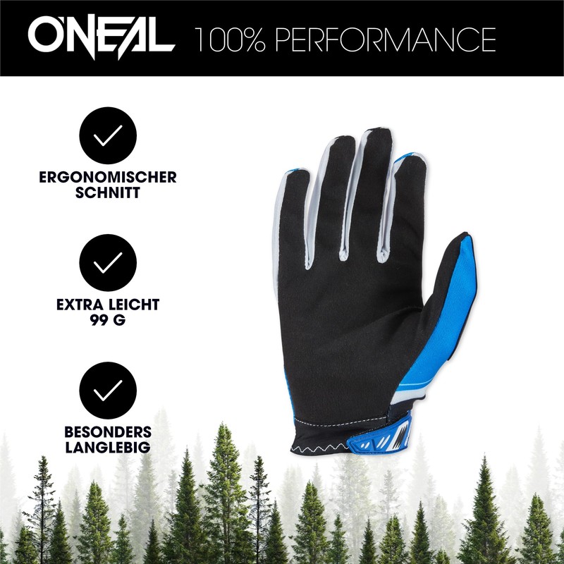 O 'Neal Matrix MX Racewear Gloves Black Blue Motocross Enduro
