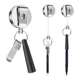 Yeruvce 1 Pack Heavy Duty Retractable Pen Holder with Pull Function, Universal Retractable Pen with Lanyard for Carpenters, Nurses, Waitresses