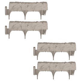 Suncast Landscape Design Border Decorative Natural Rock Stone Edging (4 Pack)
