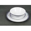 10 Strawberry Street Café Stripe 16 Piece Coupe Dinnerware Set,