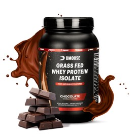 DMoose Grass Fed Whey Protein Powder - for Muscle Growth & Recovery, Naturally Sweetened & Flavored, Rich in Amino Acids, Fast Absorbing Performance Formula (2 Lbs, Chocolate)