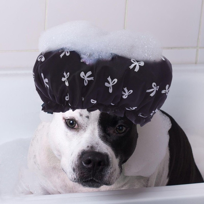 Pack of 2 Shower Caps with Bow, Cute Shower Cap,