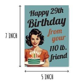 Funny Birthday Cards for Women, Happy 29th Birthday Card, Best Friend Gifts for Women, Mother, Wife, Sister, Funny Gifts for Her